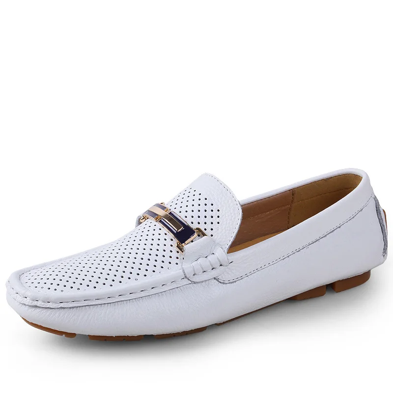 

Shoes Men outdoor Loafers genuine Leather Moccasin Footwear Slip on Flat Classical Driving loafers Boat Shoes Gommino Zapatos L5