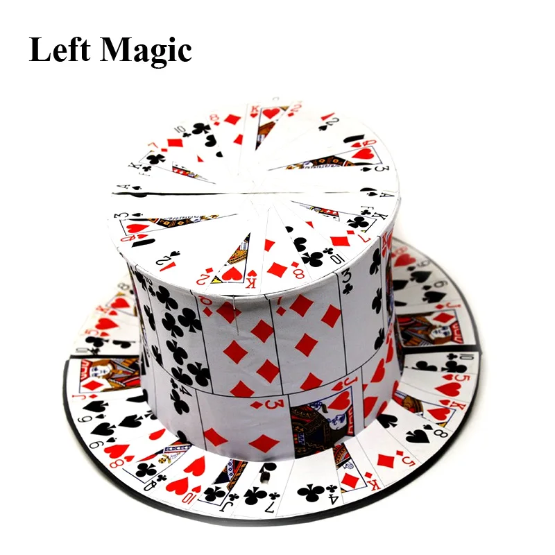 Хорошее качество складной карты вентилятор к верхней шляпе Волшебные трюки сценическая магия закрыть магический реквизит комедии волшебные игрушки аксессуары иллюзии