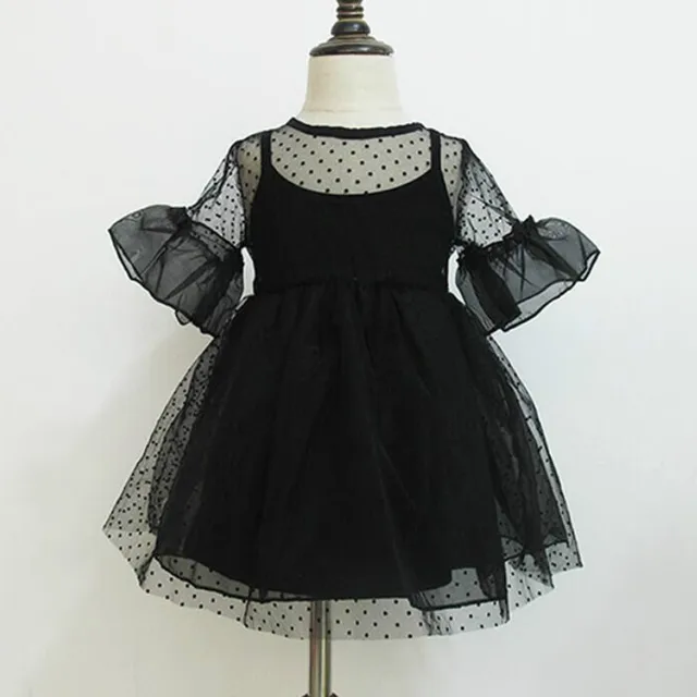 5C165 White and Black in Polka dot Baby Girls dresses 2017 baby girl ...