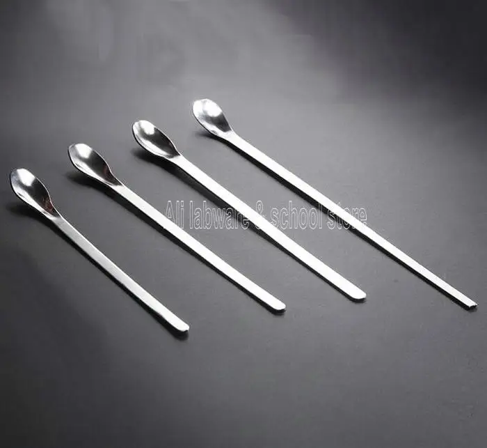 

1set 16/18/20/22cm lab Single-head stainless steel drug Reagents sample spatula weighing spoon