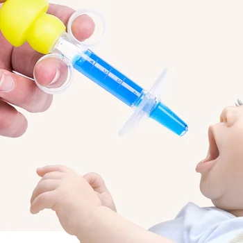 

2019 New Baby Squeeze Dropper Dispenser Kids Pacifier Needle Feeder Feeding Flatware Utensils Infant Silicone Syringe Nipple