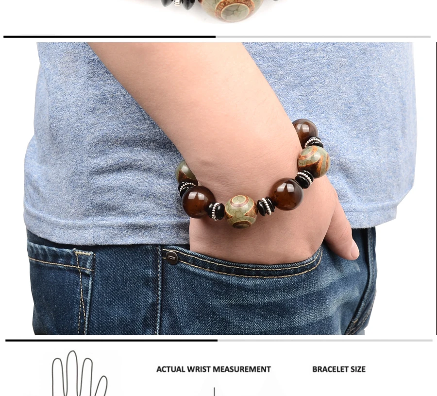 Mens bracelets 2018 New Design Energy Bracelet Fashion Charm Tibetan Men Bracelet  Natural Stone Jewelry Wrist Gifts For lover (4)