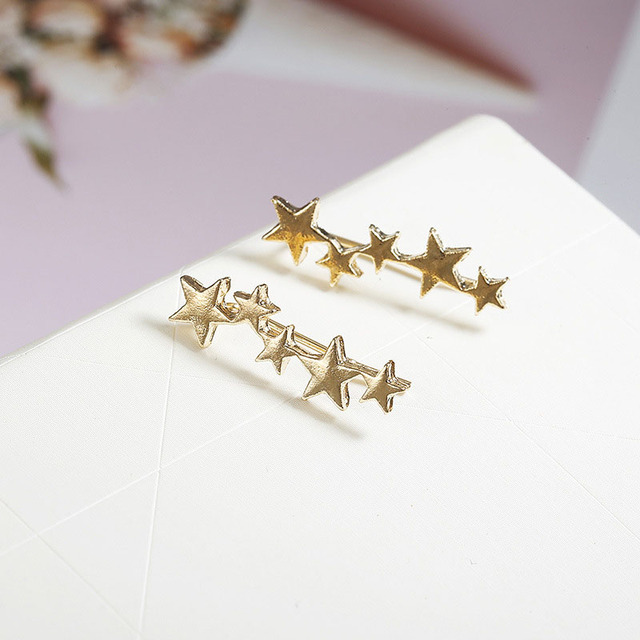 Girls Leaf Stud Earrings For women simple leaves Ear Cuff Earrings 2020 Fashion Minimalism Jewelry