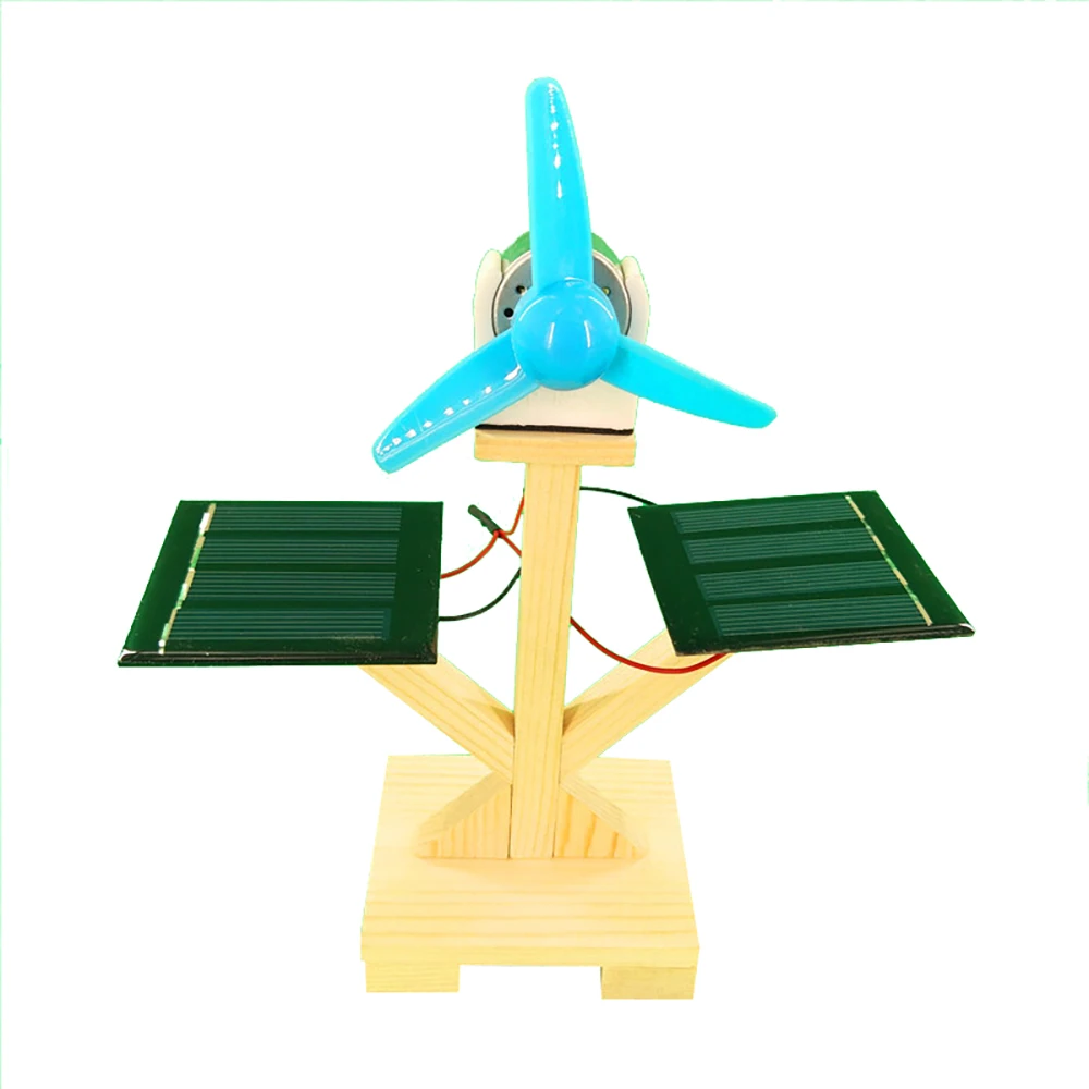 DIY солнечный вентилятор Модель Строительный Материал наборы Гибридный привод научный эксперимент развивающие игрушки творческие образовательные