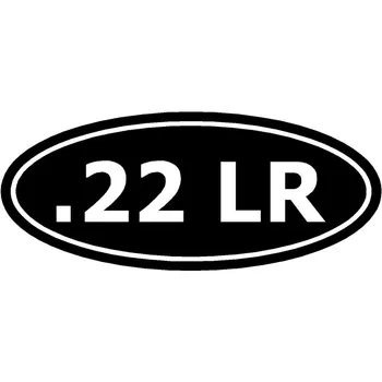 

HotMeiNi 16CM*6.5CM .22 LR Ammo Car Stickers And Decals Motorcycle Car styling Accessories Black Sliver