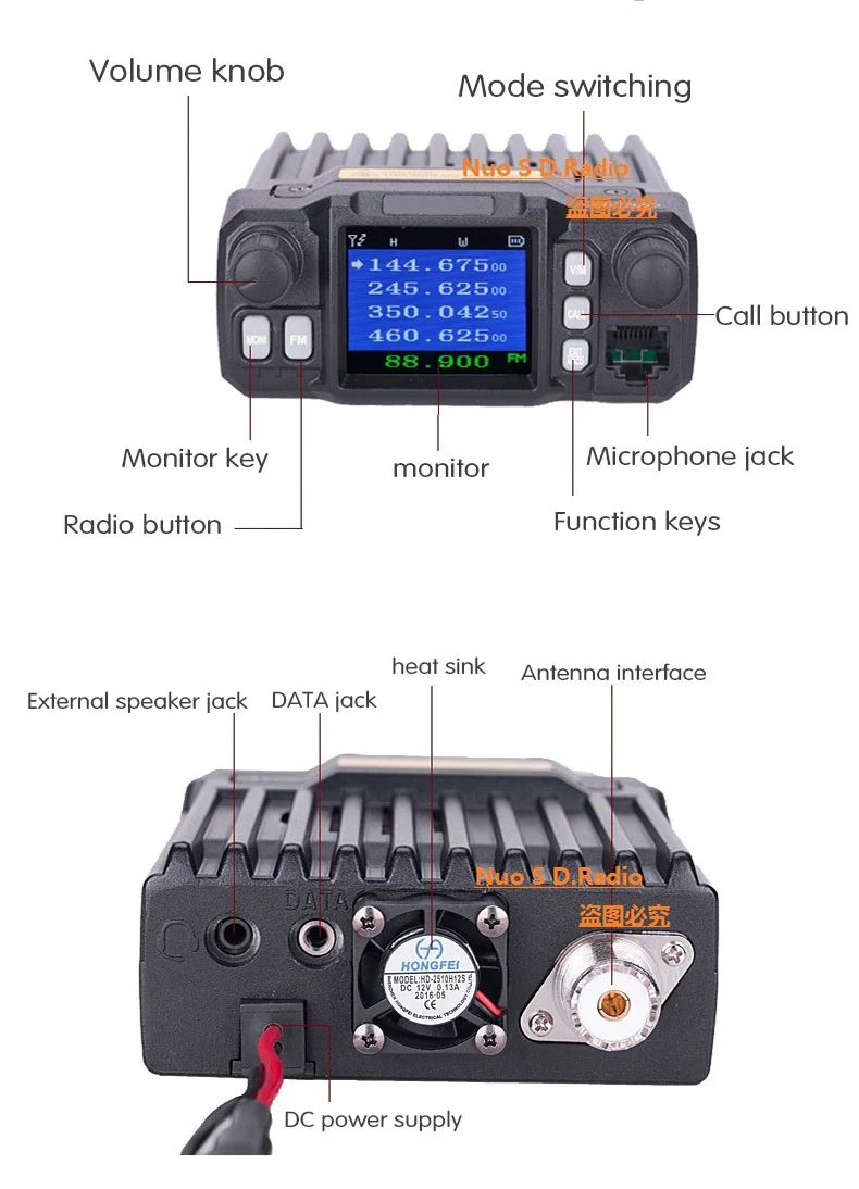 Новое поступление QYT KT-7900D Quad Band/дисплей с одновременным воспроизведением изображения от четырех видеокамер 144/220/350/440 MHz мобильного радио 25