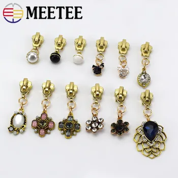 

Meetee 5pcs 3#/5# Metal Zipper Silders for Metal Zipper DIY Costume Decoration Zip Head Sewing Crafts Hardware Accessories ZT009