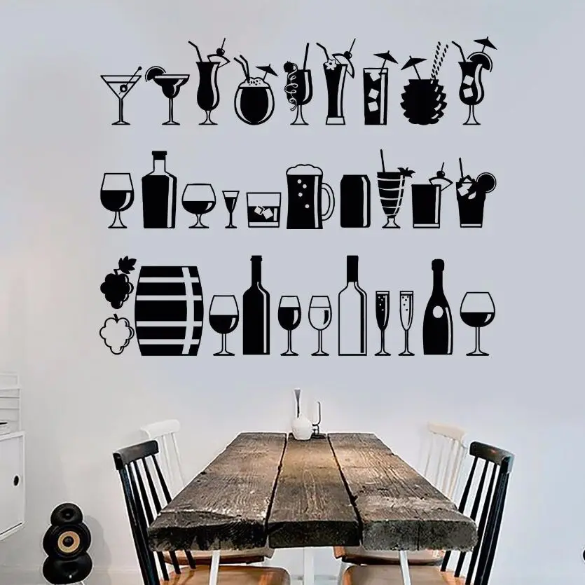 Vinyl Wall Decal Party Wall Stickers Bar Decoration Accessaries Various