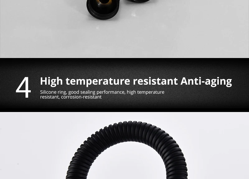 hm Plumbing Hoses Black Shower Hose 1.5m Plumbing Hose Bath Products Bathroom Accessories SUS304 Black Shower Tubing Hoses (7)