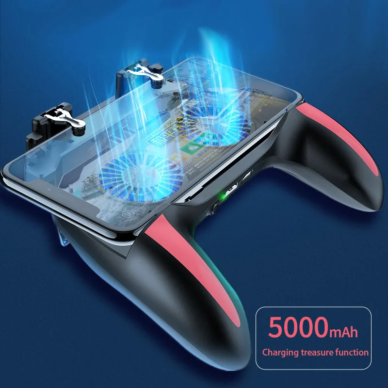  H10 Six Finger All-in-One Mobile Game Controller Fire Key Button for PUBG Mobile Game Eating Chicke