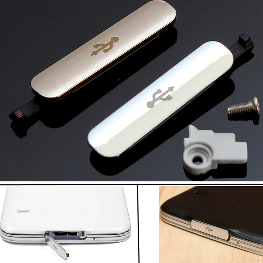 USB Charger Port Flap Cover Waterproof Part For Samsung Galaxy S5 I9600