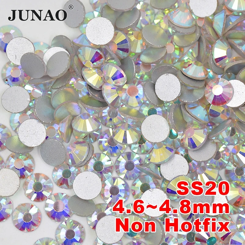 

SS20 Crystal AB Rhinestones Flatback Glass Nail Art Strass Crystals Stones Applique For Clothing Crafts Nail Decorative