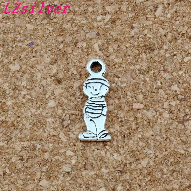 

Cute little boy Alloy charm Pendants 200Pcs/lot Antique silver Fashion Jewelry DIY Fit Bracelets Necklace 6.8x18.2mm A-515