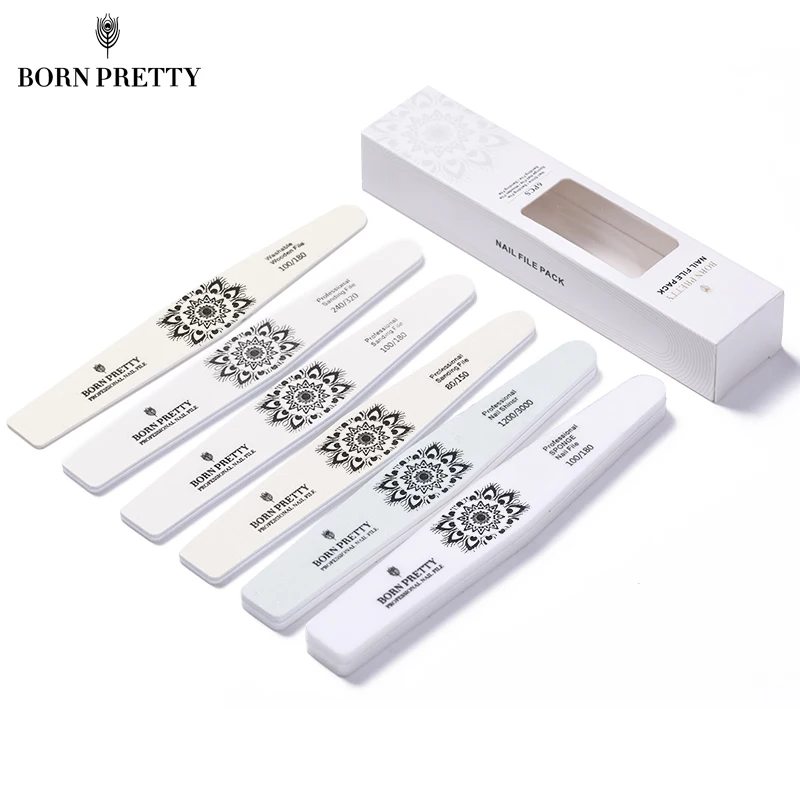 

BORN PRETTY 6Pcs/Set Nail Sanding File Buffer Buffing Grinding Polishing Mail Art Tools Manicure Accessories
