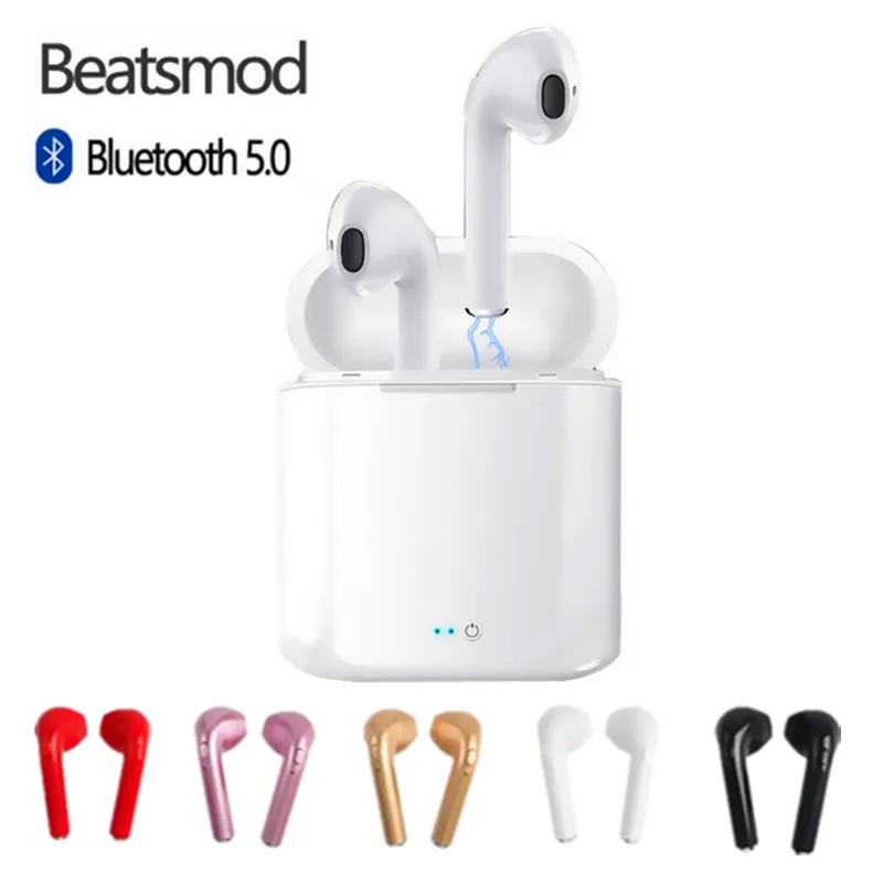 

Wireless Earpiece Bluetooth Earphones I7 i7s TWS sport Earbuds Headset With Mic For iPhone Samsung Huawei LG Xiaomi smart Phone
