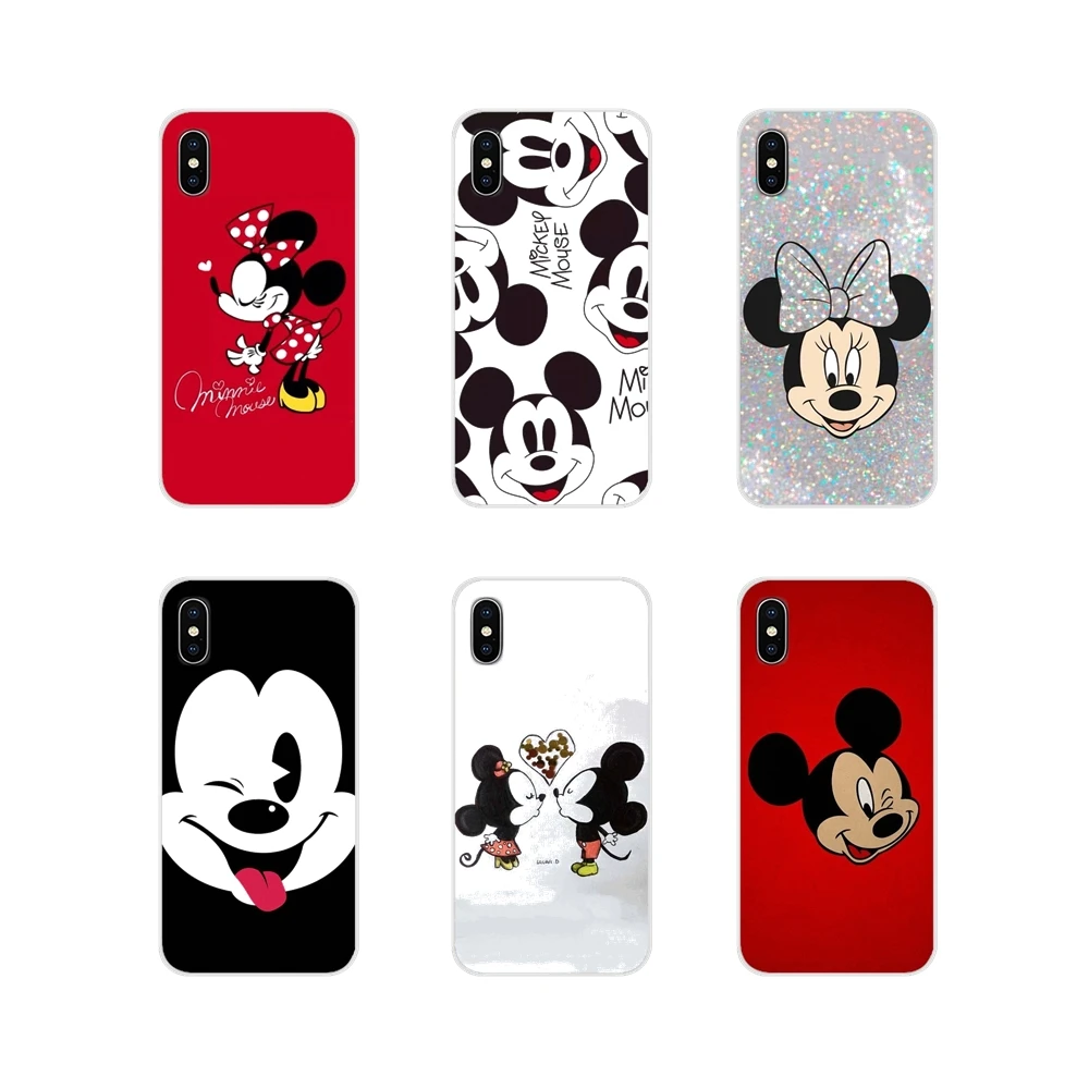 

For Nokia 2 3 5 6 8 9 230 3310 2.1 3.1 5.1 7 Plus For LG Q6 7 8 9 X Power Mickey Minnie Funny Face Soft Transparent Cases Covers