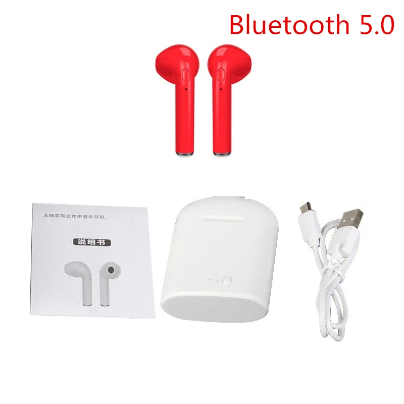 Универсальный i7s TWS беспроводной Bluetooth 5,0 наушники гарнитура с микрофоном для iPhone Xiaomi Redmi samsung huawei andriod ios