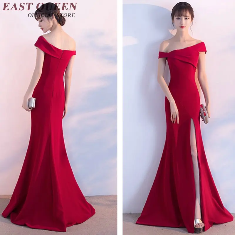 Китайское традиционное женское платье, Китайские Восточные платья с открытыми плечами, платье, Женская этническая одежда, AA2222 YW