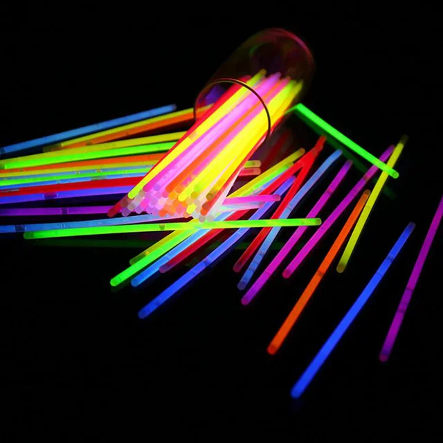 100pcs Neon Party Glowstick Glow In The Dark Toy Fluorescence Sticks 100pcs Neon Party Glowstick Glow In The Dark Toy Fluorescence Sticks Bracelets Necklaces Supplies Luminous