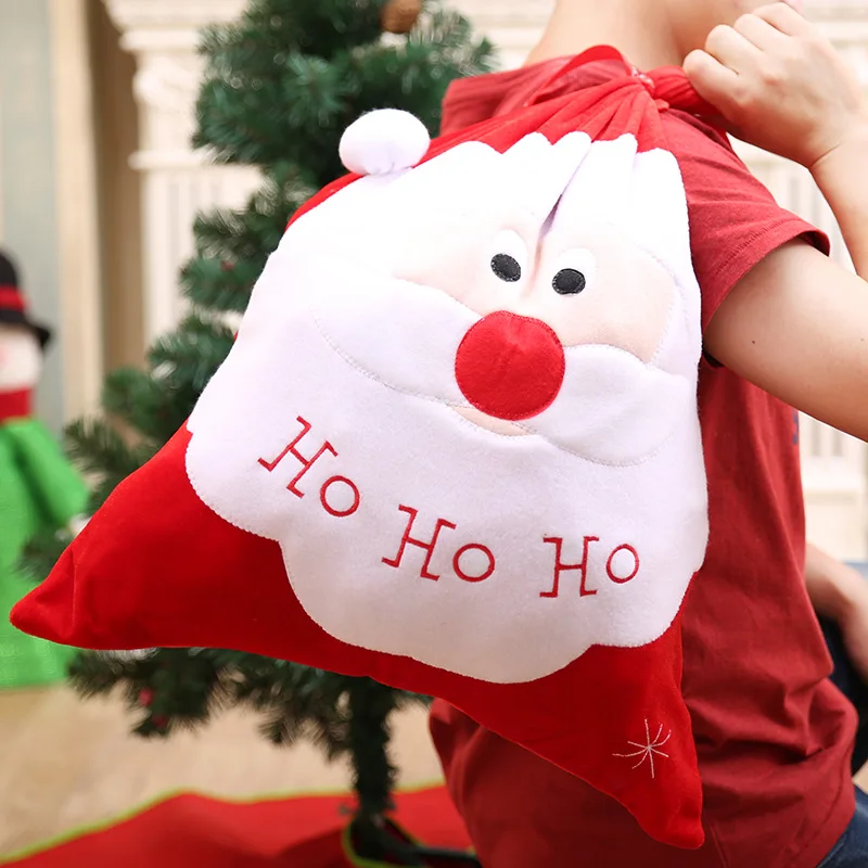 Red Santa/'s Gift Sack Christmas Fur Bag Toy Bag Costume Accessory
