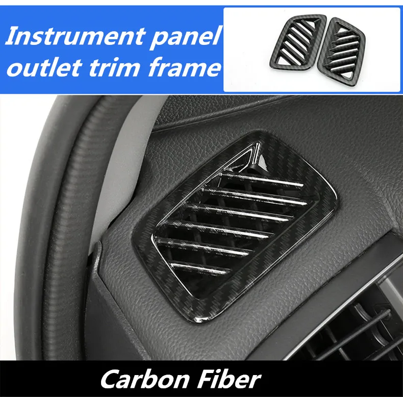 ABS хром/углеродное волокно/персиковое дерево зерна Автомобильный кондиционер декоративная рамка выпускного отверстия для Honda CRV CR-V