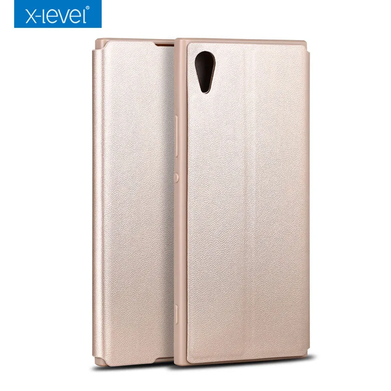 

For Xperia XA2/ XA2 Ultra case X-Level super thin leather flip cover For Xperia XA1/ XA1 Ultra/ XA1 Plus with stand function