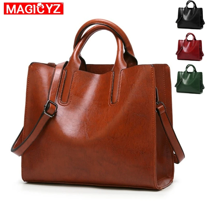 Women Leather Handbags Big Bag High Quality Casual Female Bags Trunk