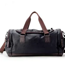 PU Leather Men’s Travel Bags Luggage Bags Men Fashion Duffel Bags Travel Tote Large Weekend Bag Overnight