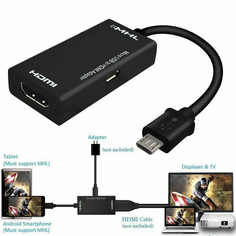 Микро-usb HD 1080P MHL мужской toHDMI женский кабель адаптер для htc samsung NE8X