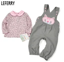 Baby Girl Clothes Sets Baby Girl Clothing Infant Newborn Baby Kleding Kids Clothes 2016 New Autumn T shirt + Overalls Cotton 2017 autumn new born baby girls clothing sets infant long sleeved letter cotton t shirt