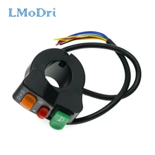 LMoDri motocicleta 7/8 manillar cuerno de señal de vuelta de luz de la cabeza de interruptor