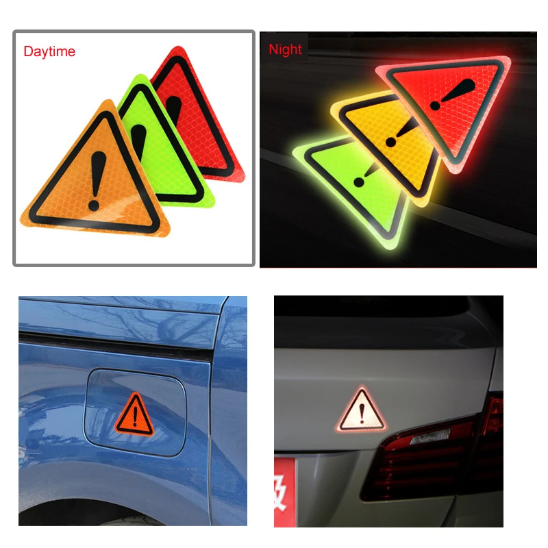 Треугольная Предупреждение ющая светоотражающая лента, отражающая лента для мотоцикла, Автомобильные Защитные отражатели, автомобильные аксессуары