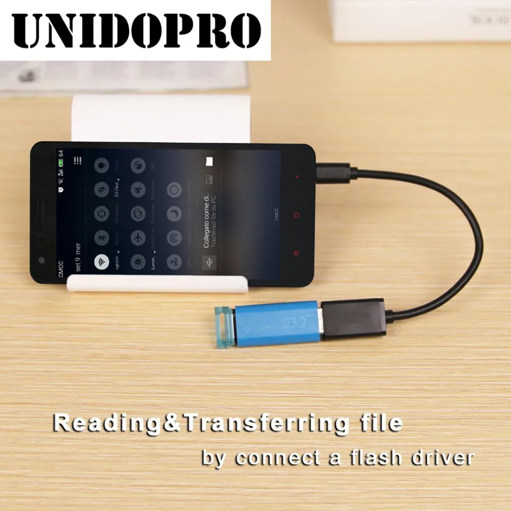 UNIDOPRO Micro USB OTG кабель для передачи данных Мужской к женскому адаптер Samsung Android
