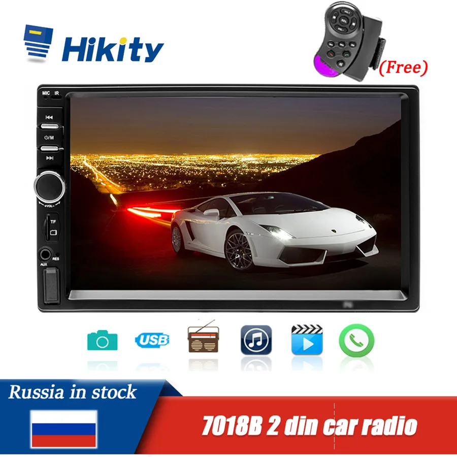 

Car Radio 2 Din Mp5 Player Bluetooth Handsfree Touch Screen Auto Radio Reverse Image Support Rear View Camera Mirrorlink 7018B