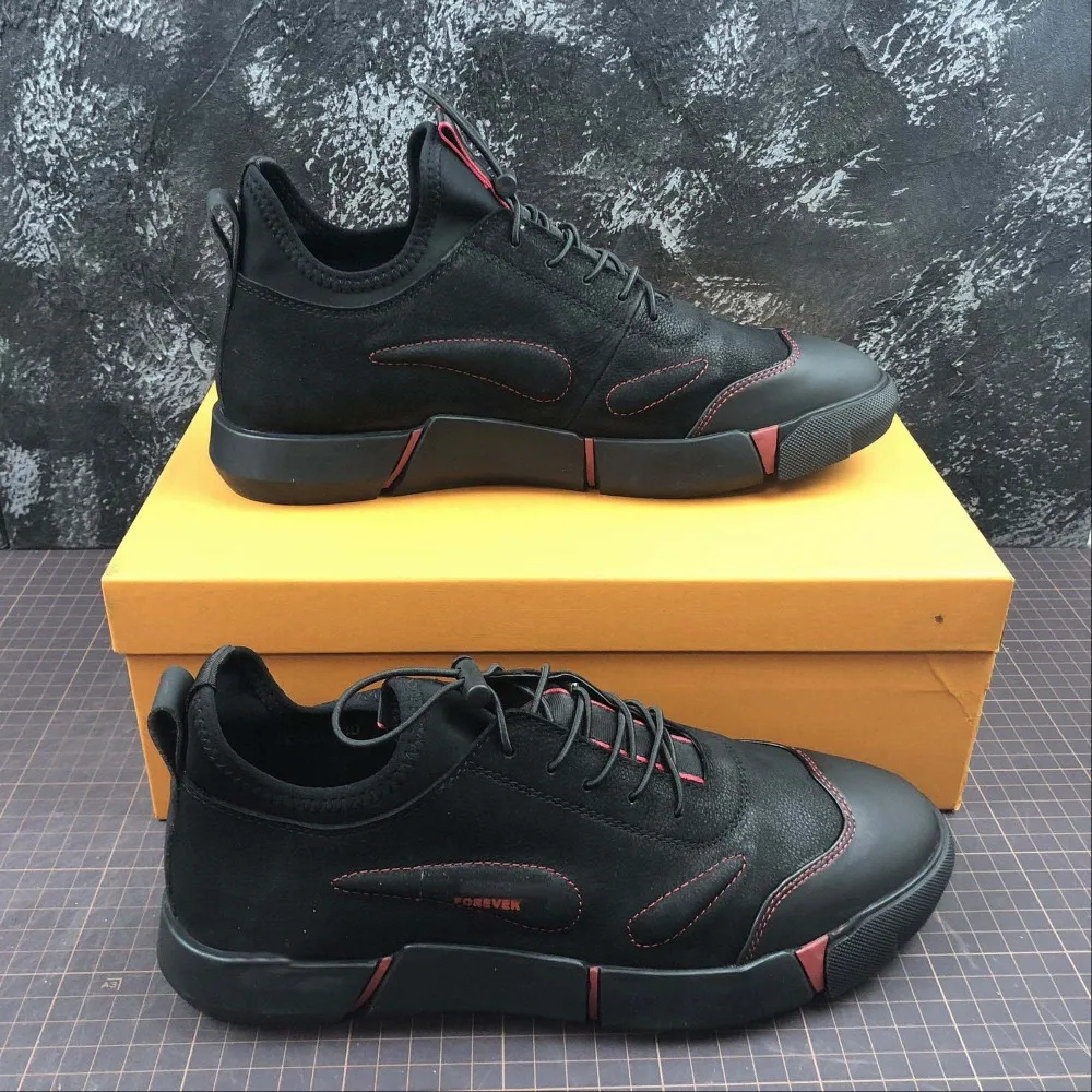 

Men's Running Shoes Comfortable Famous Designer 2019 Spring and Autumn Italian Imported Leather Top Men's Shoes