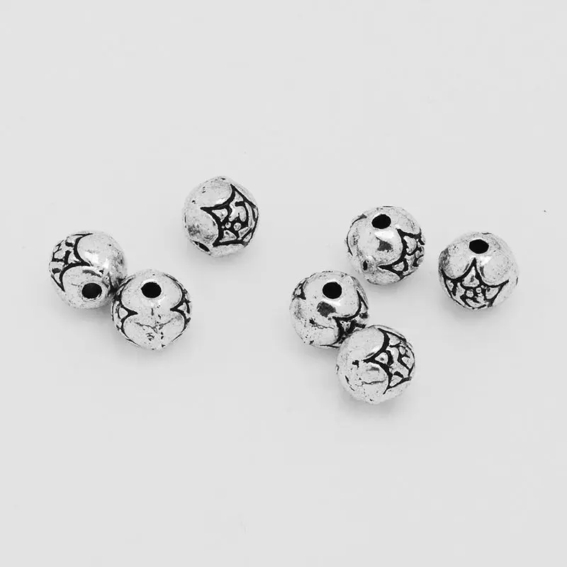 GEM-inside Flower Leaf Bali Style Antique Tibetan Silver Findings Jewelry Making DIY Spacer Beads Charms Jewelry Findings Jewelry Making DIY Connectors 100Pcs FGP0076