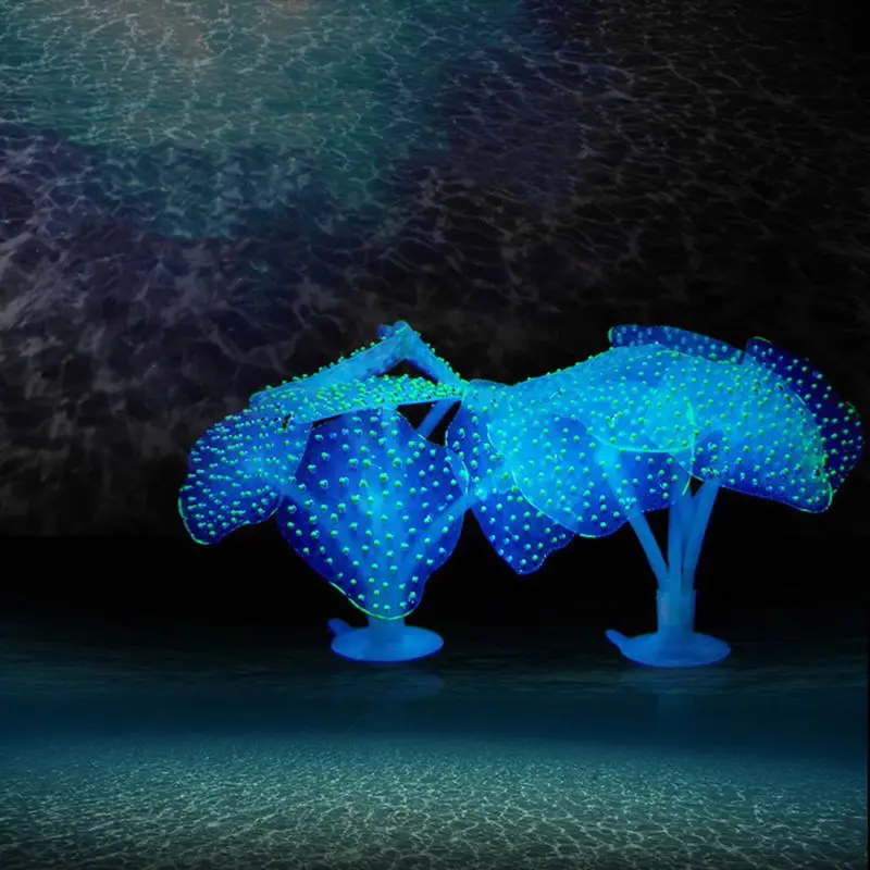 Аквариум светящиеся искусственные Медузы силиконовые Имитация водных растений флуоресцентные Медузы аквариумный Декор