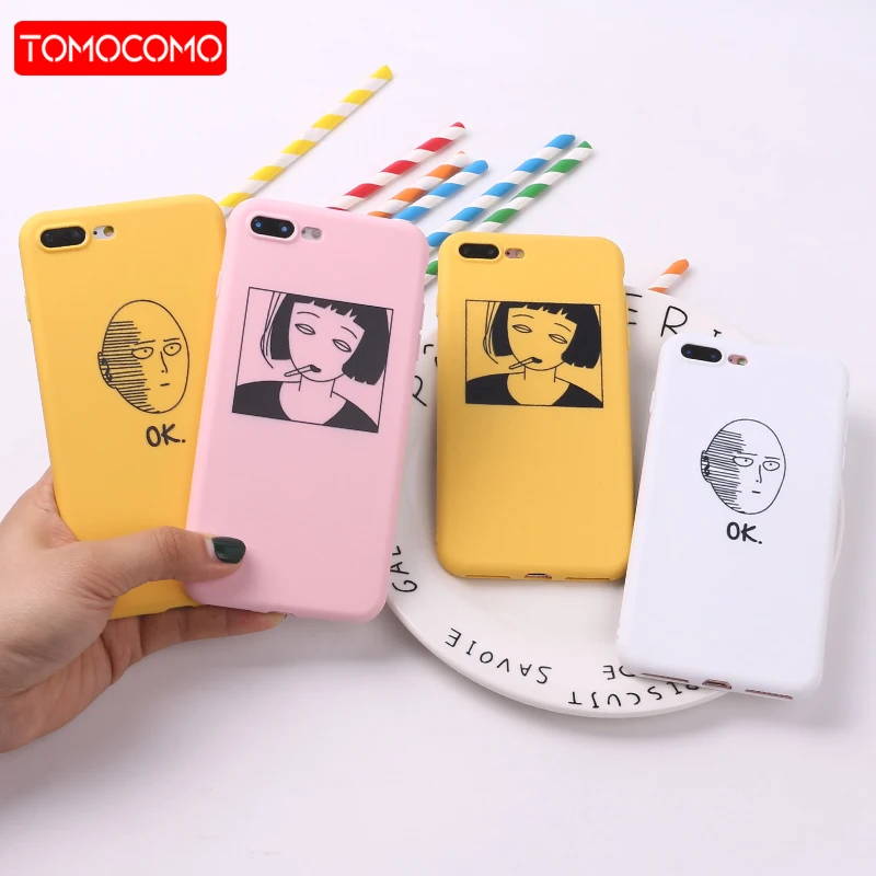 

For 11 Pro 7 7Plus ANIME One Punch Man Girl Silicone Frosted Matte Case Fundas Coque for iPhone 6S 5S 8 Plus X XS Max Soft Cover