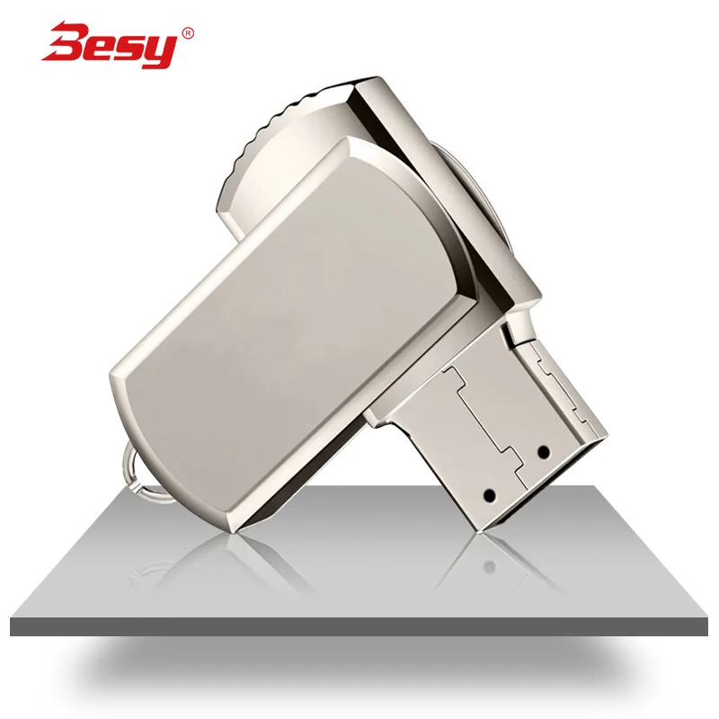 Usb флеш накопитель 64 ГБ 32 16 8 4 водонепроницаемый металлический серебристый u диск