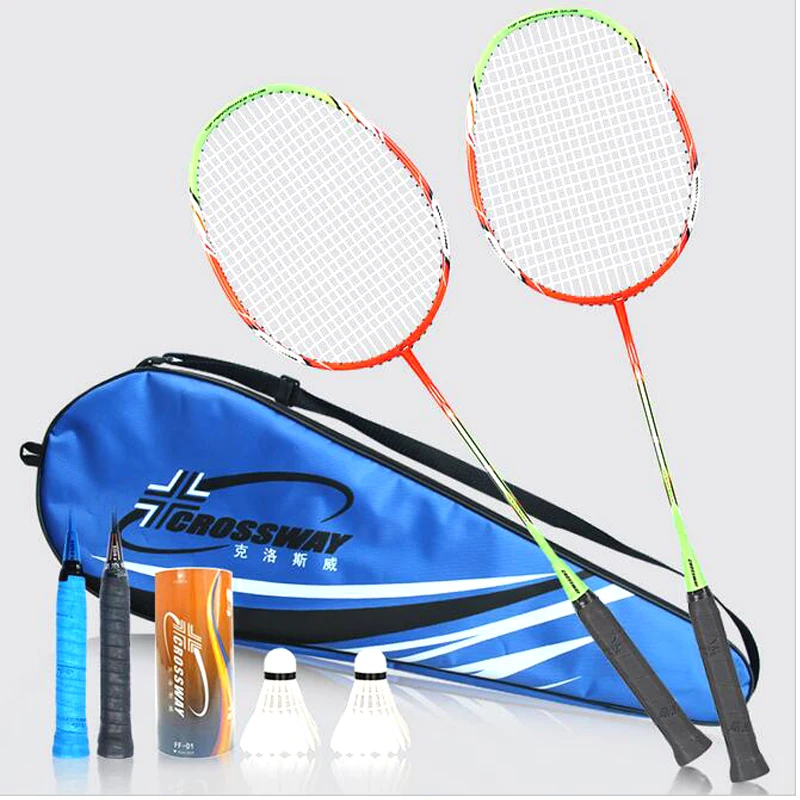 

Crossway Professional Badminton Rackets Light Weight Carbon Badminton Rackets raquette de badminton 1 Pair with Bag