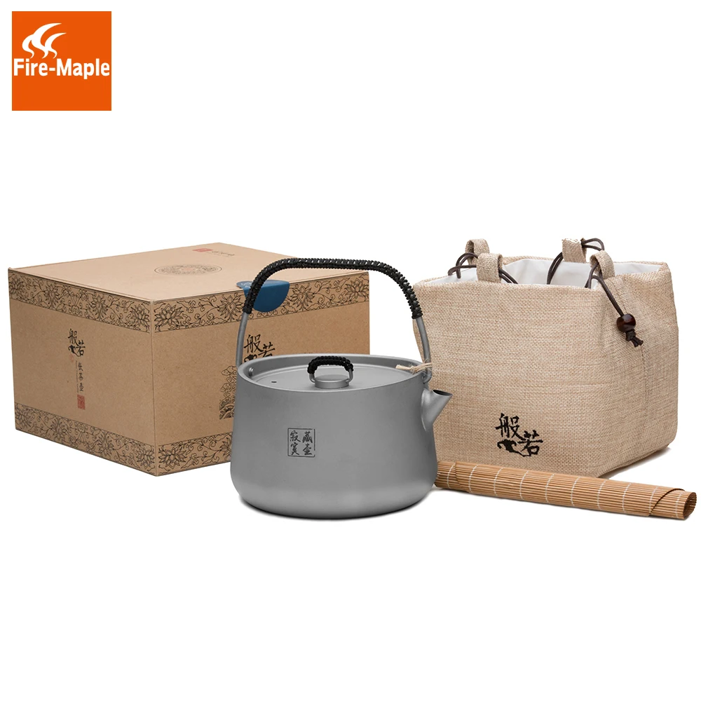 Fuego Arce Panna serie Titanium al aire libre camping café tetera 1L tetera ultraligero senderismo picnic campamento conjunto