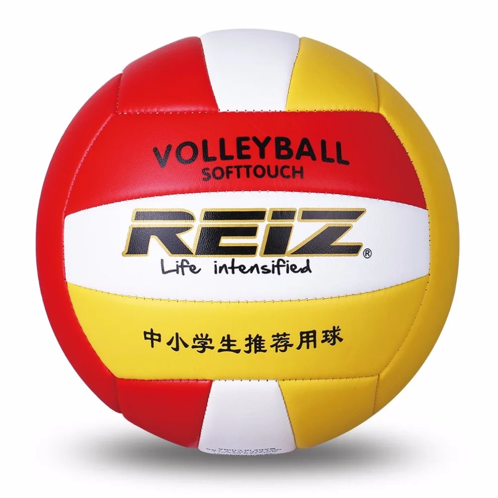 REIZ мягкий ПУ волейбол официальный размер 5# волейбол профессиональный Крытый и открытый тренировочный мяч с бесплатным подарком чистая Игла Горячая