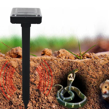 

New 2Pcs/Set Solar Power Ultrasonic Mouse Snakes Repeller Outdoor Garden Yard Pest Reject Repeller with Solar Battery Dropship