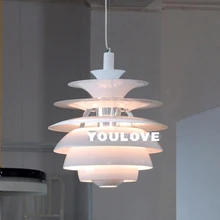 Nordic современный Алюминий снежок droplights d40cm белый шары Открытый Подвесные Светильники приспособление домашние Обеденная Ресторан Лампы для мотоциклов