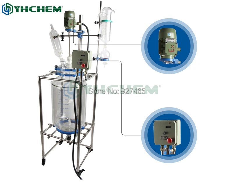 YHChem 100L EX-JGR100L с курткой перемешанный Танк реактор с взрывозащищенным