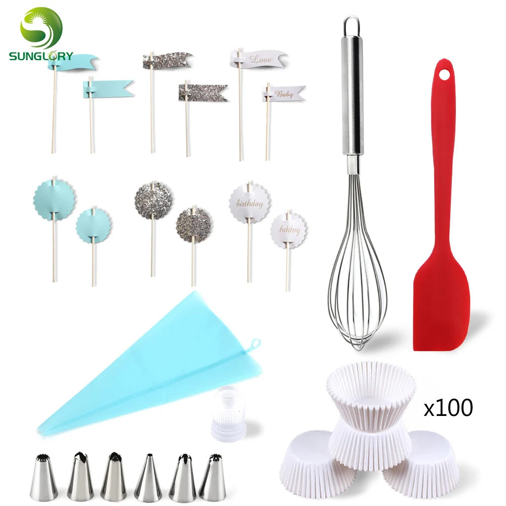 Baking Beginners Cupcake Nozzles Set Kit Diy Icing Piping Cream Pastry