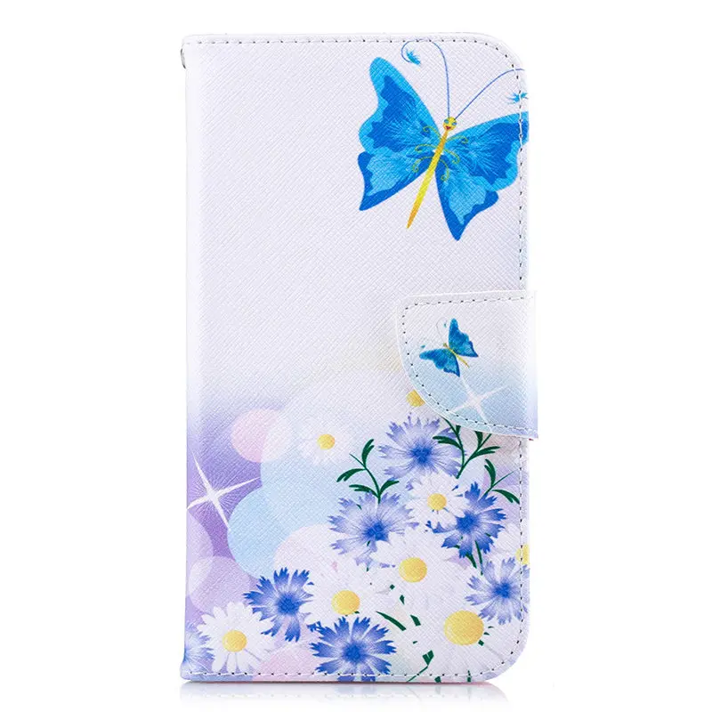 Butterflies Flowers Для huawei Honor 10 5X 6C 7X8 8A 8C V8 Коврики 8 9 10 20 Lite P30 Pro модный кожанный кошелек Чехол Симпатичные Защита от Солнца Цветок откидная крышка P07Z - Цвет: Butterflies Flowers