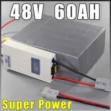 48V 60Ah LiFePO4 Battery Pack ,3000W Electric Bicycle Battery + BMS Charger 48v lithium scooter electric bike battery pack
