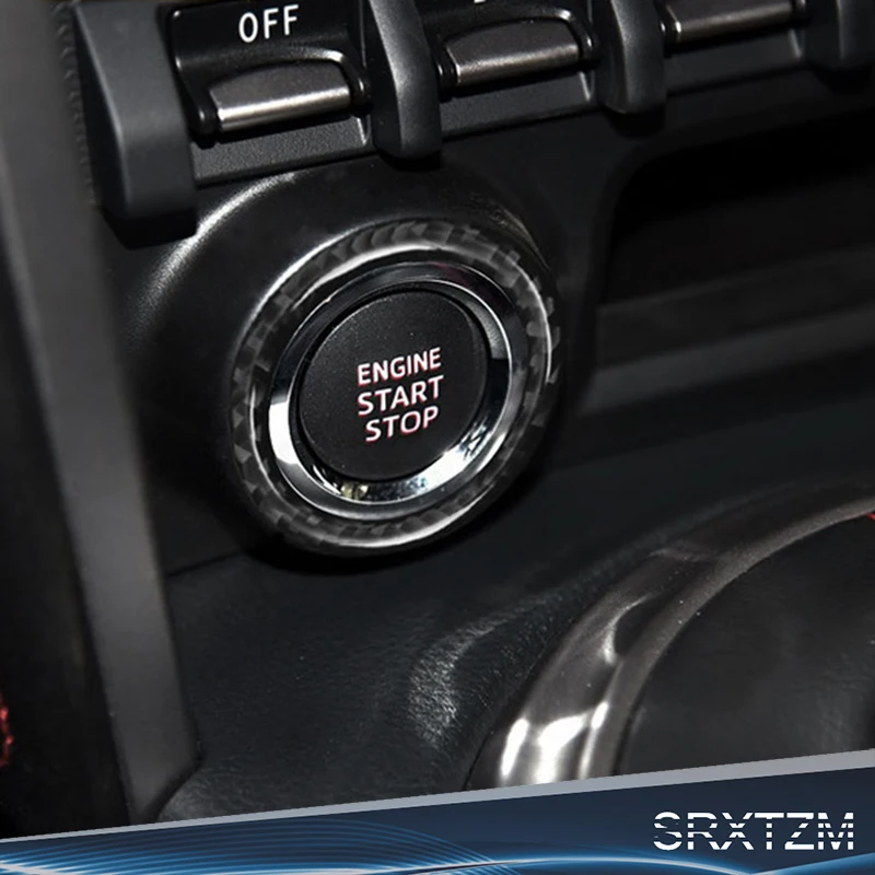 SRXTZM для Subaru BRZ Toyota 86 углеродное волокно кнопка запуска двигателя автомобиля