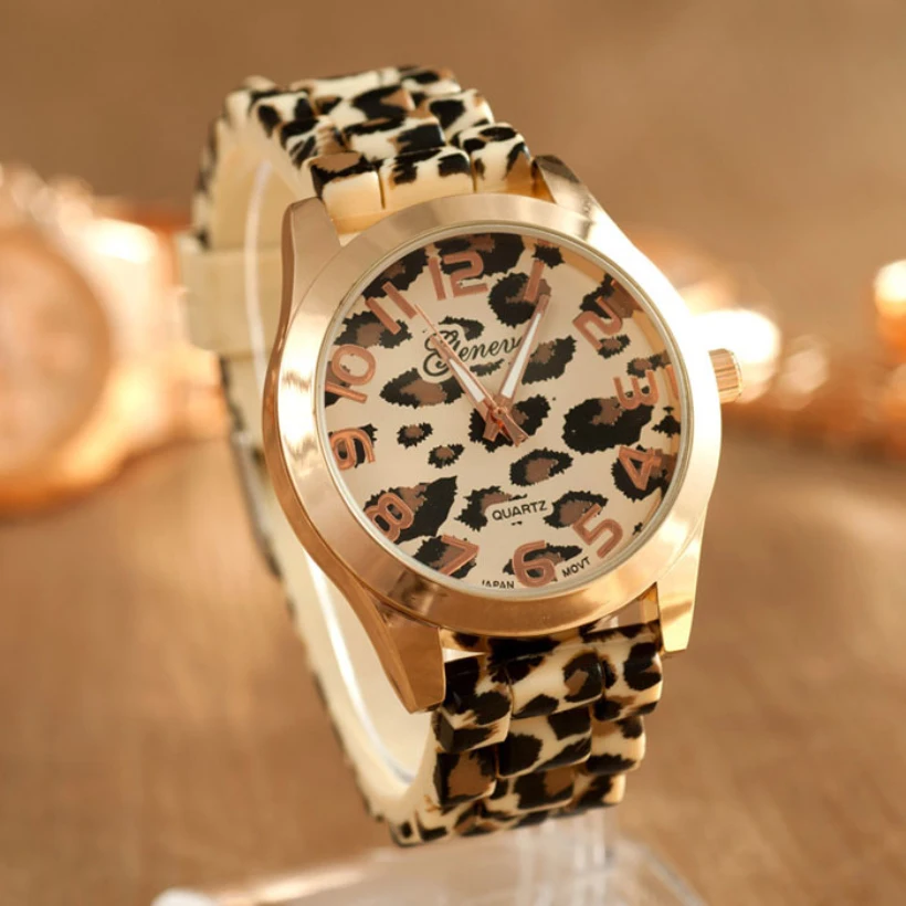 

Creative Watch Women Fashion Luxury Business Unisex Leopard Silicone Jelly Gel Quartz Watches ladies Female Dress Wrist Watch #